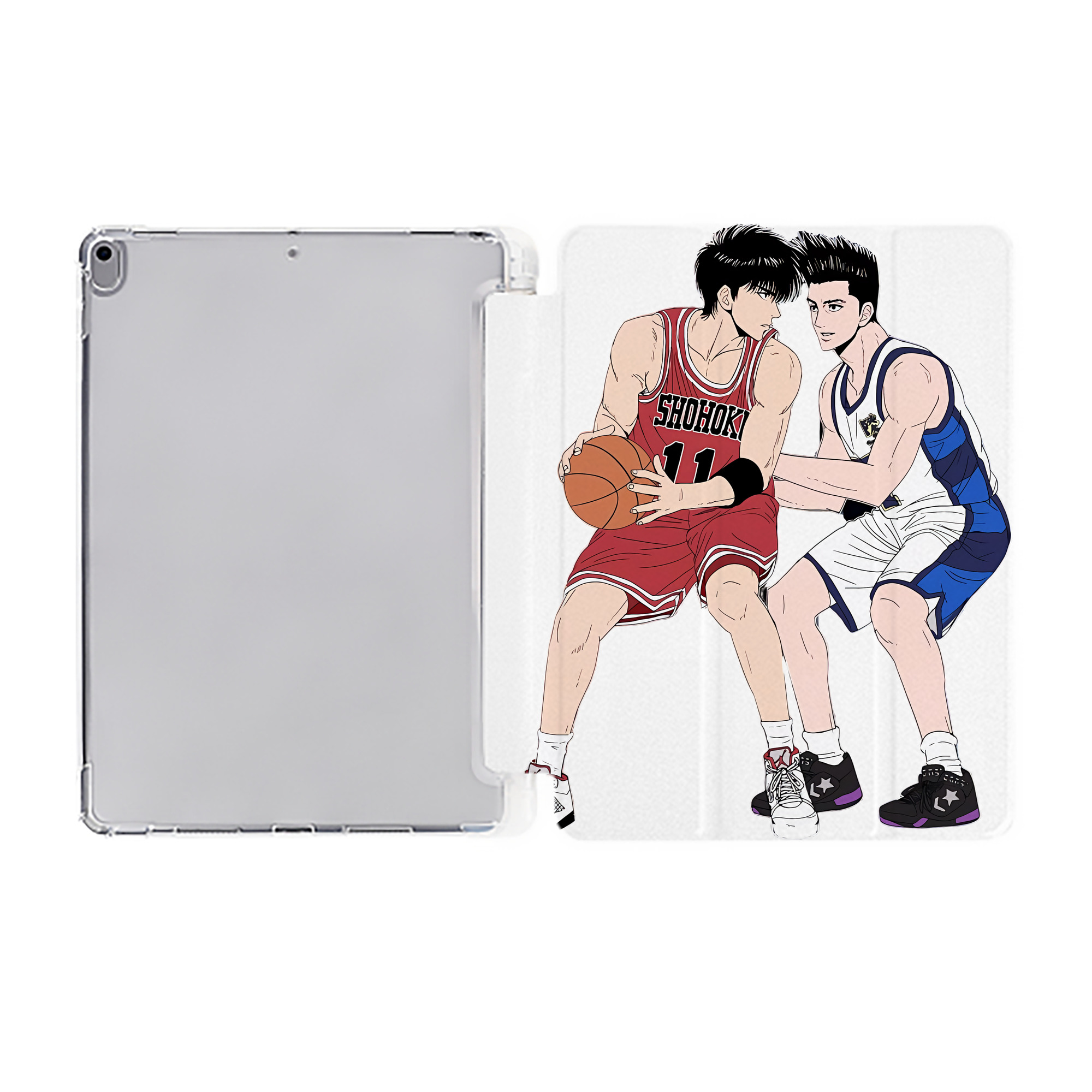 （画像用） SLAM DUNK／スラムダンク IPad ケース ペン収納付き 三つ折りスタンド PUレザー×シリコン 対応機種9.5/10.5/10.9インチ